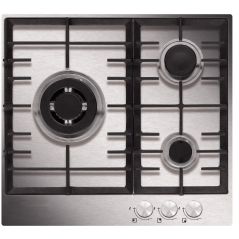 TABLE GAZ AIRLUX 3gaz 59cm Manettes Inox AT 635 HIX