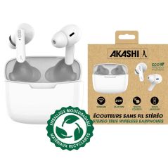 OREILLETTE BLUETOOTH AKASHI EARPODS SEMI INTRA 4CHAR BT5 ALTEARBWH