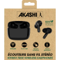 OREILLETTE BLUETOOTH AKASHI EARPODS SEMI INTRA 4CHARG BT5 ALTEARBLK