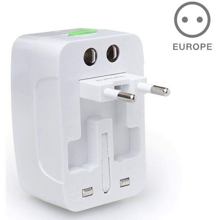 CHARGEUR SECTEUR GSM AKASHI Csectuniversel 150 Pays 2usb ALTWP 200 WH