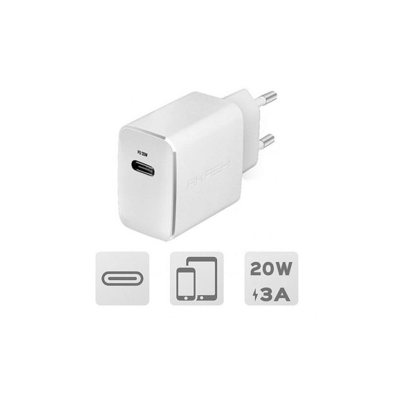CHARGEUR SECTEUR GSM AKASHI CSECTRAPIDEINTELLI USB-C 3A ALTACPD 18 WH