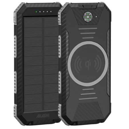 CHARGEURS EXTERNES AKASHI Pb 10000mah Solaire+torche+wat ALTPB 10 WIRLSOLAR