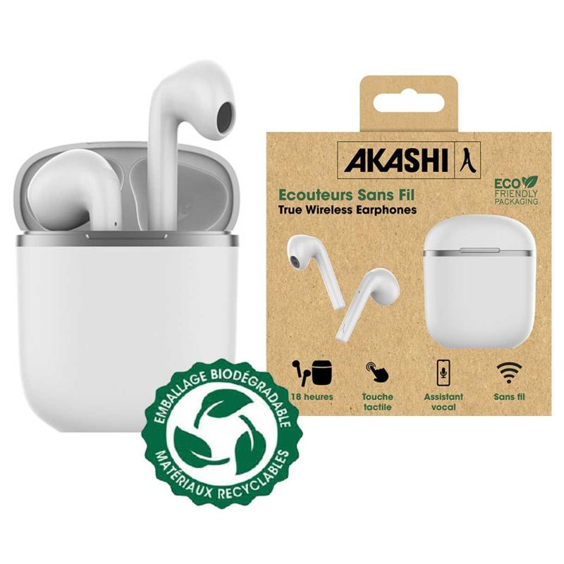 OREILLETTE BLUETOOTH AKASHI EARPODS SEMI INTRA 3CHAR BT 5 ALTWHEARB