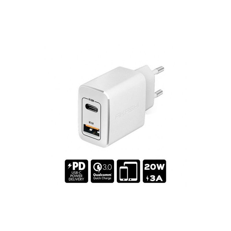 CHARGEUR SECTEUR GSM AKASHI CHARGSECTINTEL USB-CUSB 3A ALTACQC20WH CHARGEUR SECTEUR GSM AKASHI CHARGSECTINTEL USB-CUSB 3A ALTACQC20WH