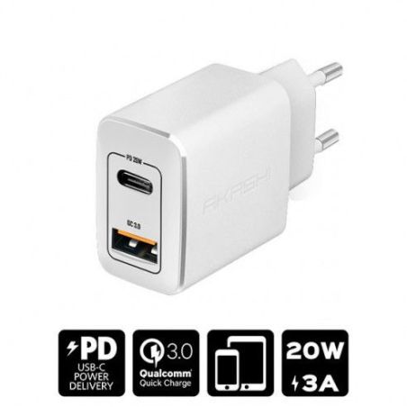 CHARGEUR SECTEUR GSM AKASHI CHARGSECTINTEL USB-CUSB 3A ALTACQC20WH