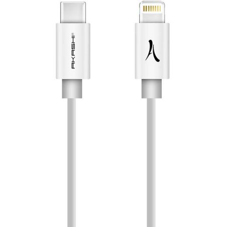 CONNECTIQUE DATA AKASHI USB-C BLANC 3A 20W 1M LIGHTNIN ALTCABMFITCW