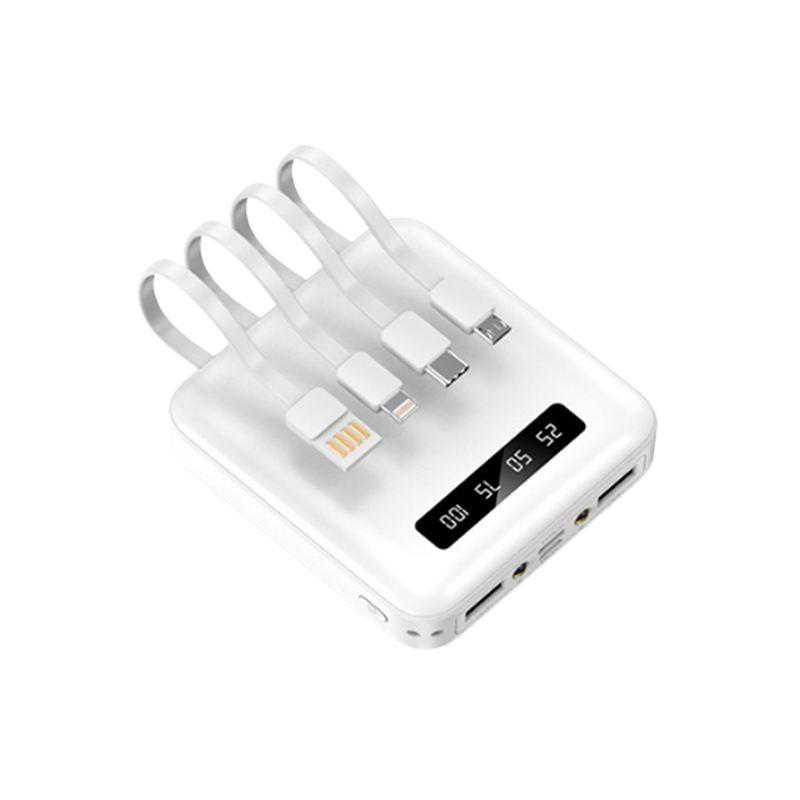 CHARGEURS EXTERNES AKASHI P-bank 10000mah 2 Usb+usb-c+li ALTPB10CABWH
