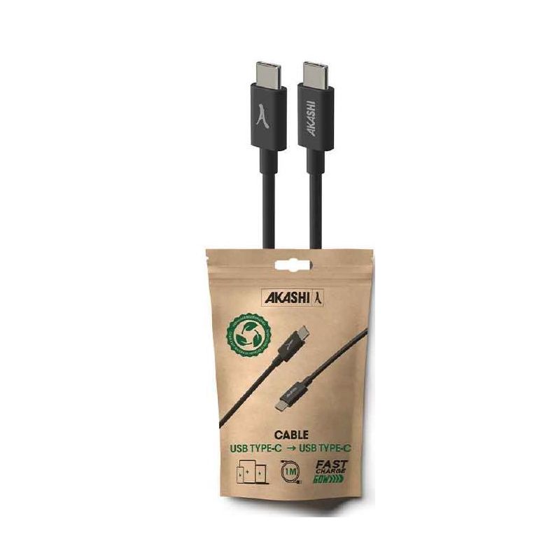 CONNECTIQUE DATA AKASHI USB-C NOIR 60W 1M USB-C RECLY ALTECOTCBLK