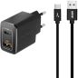 CHARGEUR SECTEUR GSM AKASHI CSECT 20W 3A USB-C+USB CAB1M ALTACQC20TCBK