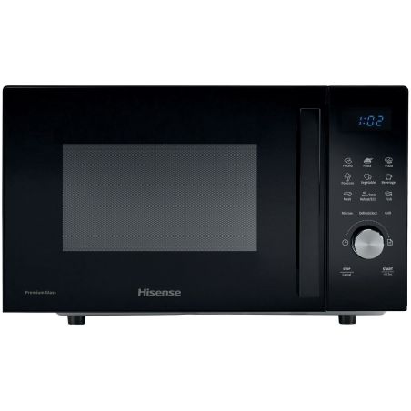 FOUR MICRO ONDES GRIL HISENSE 23l 800w 10puiss Cdes Sens Noi H23MOBSD1HG