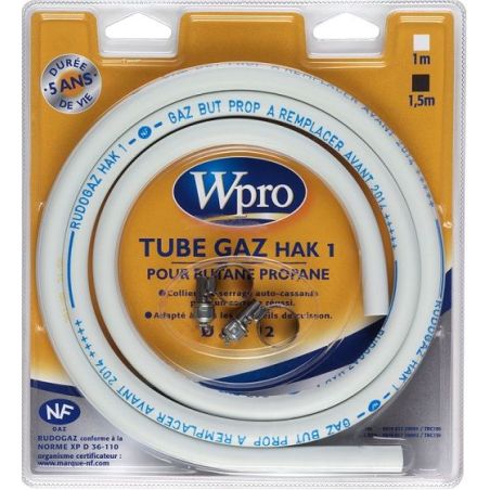 BRANCHEMENT GAZ ET ELECTRIQUE WPRO Tuyau Bp 1,5m +colliers TBC 159