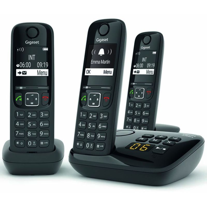 TELEPHONE SANS FIL (TSFISFIL) GIGASET TRI Eco Dect 100mem Rep20mn Ml GIGAAS690ATRIONOIR