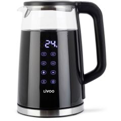 BOUILLOIRE LIVOO Digitale 1,7l 2200w 4temp Noir DOD198