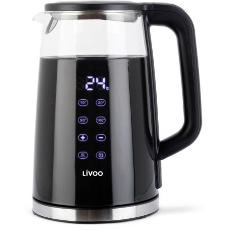 BOUILLOIRE LIVOO Digitale 1,7l 2200w 4temp Noir DOD198