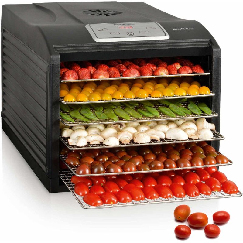 DESHYDRATEUR ALIMENTS KITCHEN CHEF Deshydrateur 6plateaux 33x30cm SECCO6BLACK