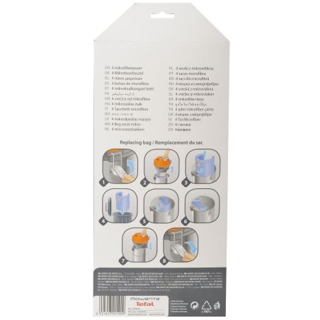 SAC ASPIRATEUR ET FILTRE SEB INTERNATIONAL SERVICE Paspi Eaux Et Poussieres Rowe ZR 8001