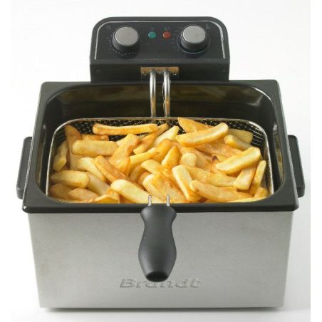 FRITEUSE CLASSIQUE BRANDT PEM 3000w 1,2kg 5l Therm Inox FRI2203E