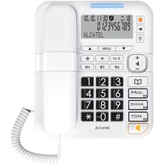 TELEPHONE FILAIRE (TFIXFIL) ALCATEL Grosses Touches 50num Bloques TMAX70BLANC
