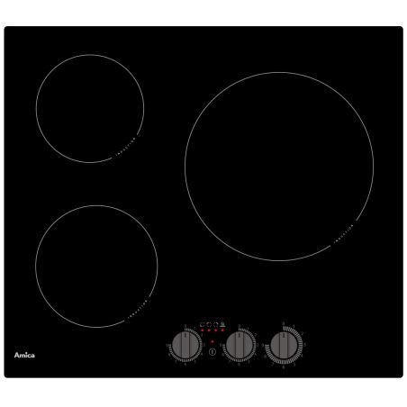 TABLE A INDUCTION AMICA 3ind 60cm 5,5kw Cdes Front Man AIM 3530