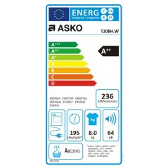 SECHE LINGE FRONTAL ASKO Ppe Chal 8kg 10pr Dd LCD 63db T 208 HW