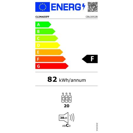 CAVE A VIN INTEGREE CLIMADIFF 20bts H86,5l29,5 38db FC Pte V CBU20S2B