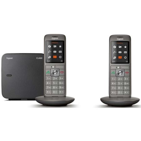 TELEPHONE SANS FIL (TSFISFIL) GIGASET Duo Dect Rep55mn 400mem Ml Ant GIGA CL 660 A DUO ANTHRACITE