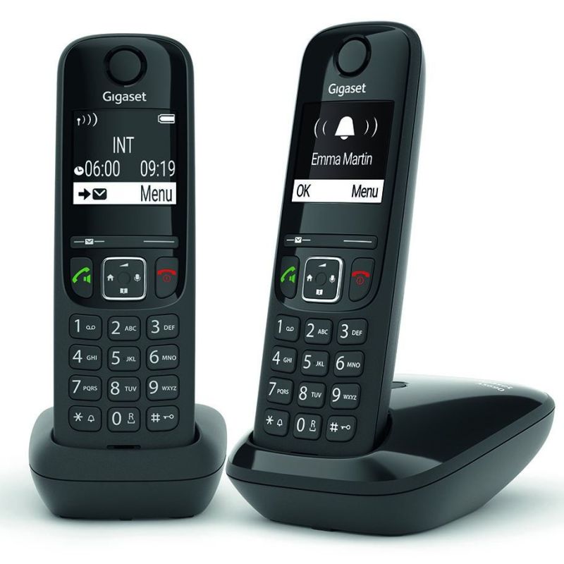 TELEPHONE SANS FIL (TSFISFIL) GIGASET DUO Eco Dect 100mem Ml Aut14h GIGA AS 690 DUO NOIR