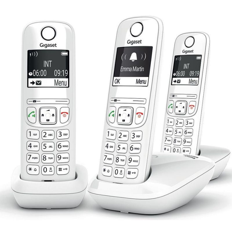 TELEPHONE SANS FIL (TSFISFIL) GIGASET TRIO Eco Dect 100mem Ml Aut14h GIGA AS 690 TRIO BLANC