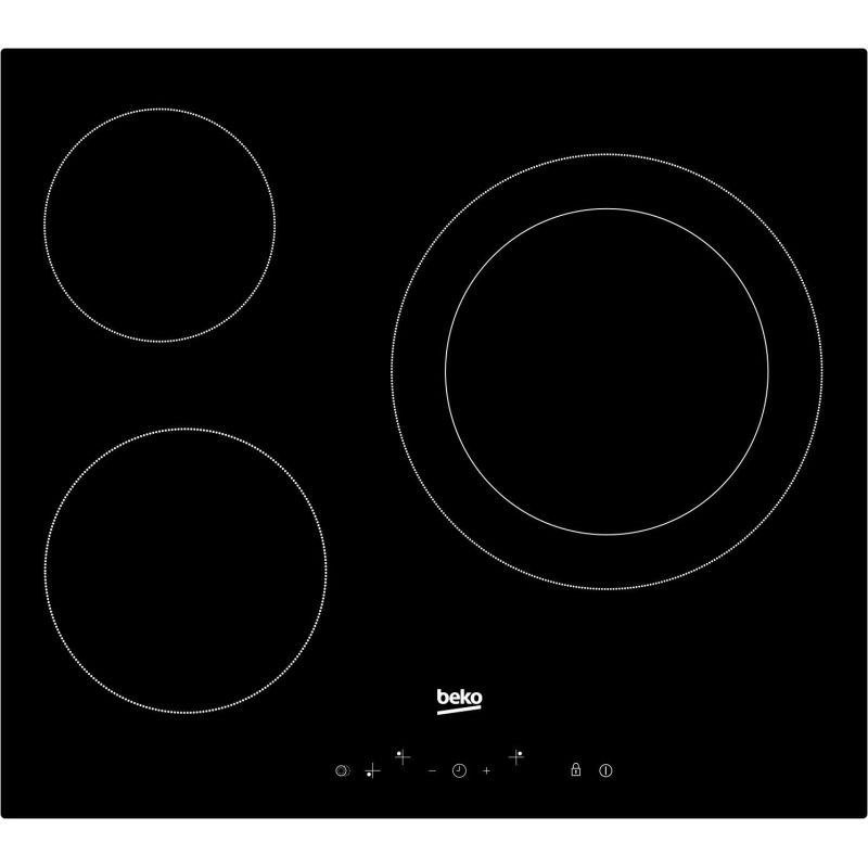 TABLE VITRO BEKO MENAGER 3highlight 60cm 5,7kw Cdes Sen HIC 63402 T