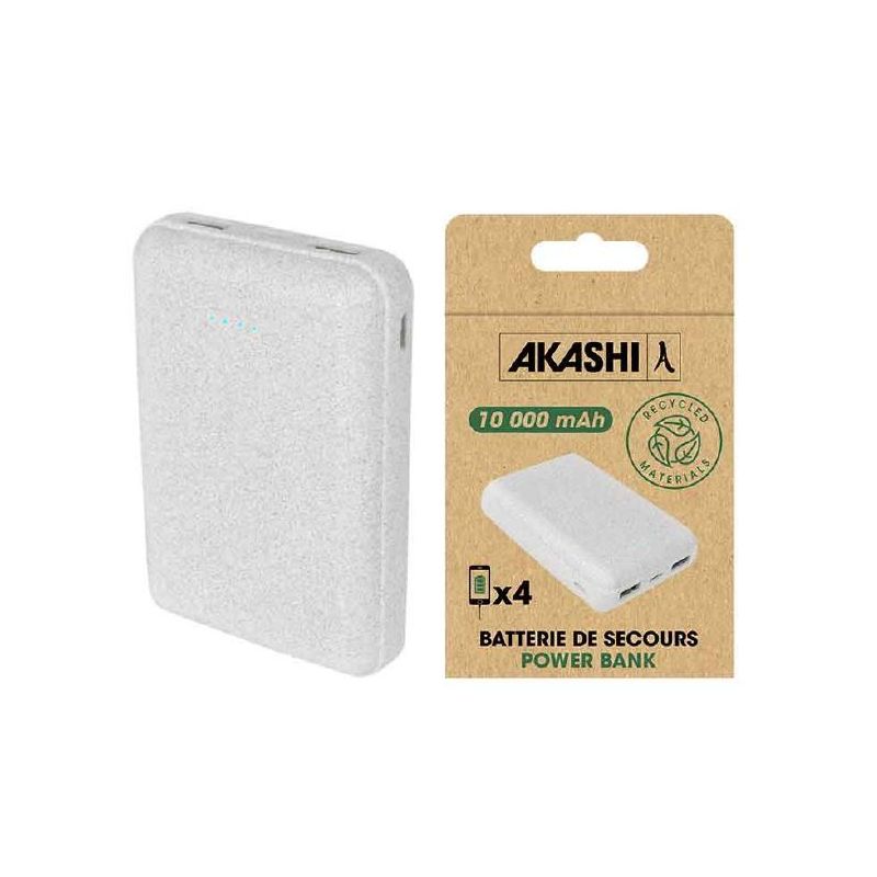 CHARGEURS EXTERNES AKASHI P-bank 10000mah 2 Usb+usb-c Pa ALTPBECO10