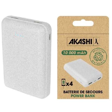CHARGEURS EXTERNES AKASHI P-bank 10000mah 2 Usb+usb-c Pa ALTPBECO10