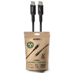 CONNECTIQUE DATA AKASHI Usb-c EN KEVLAR 60W 1m Usb-c N ALTECOTCKEV