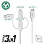 CONNECTIQUE DATA AKASHI USB-C 1M 31 TYPC+MICROUSB+LI ALTECO3IN1TC