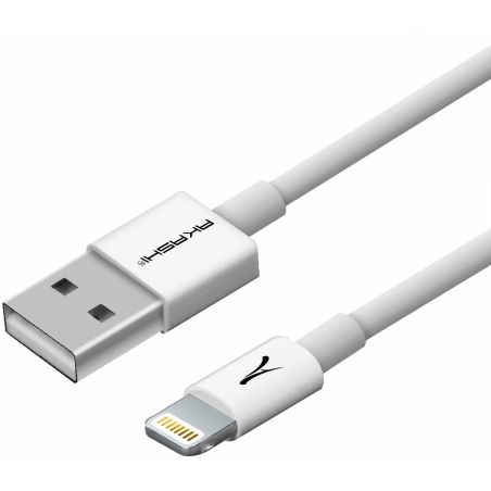 CONNECTIQUE DATA AKASHI USB BLANC 1M LIGHTNING ALTCABLEIP 5