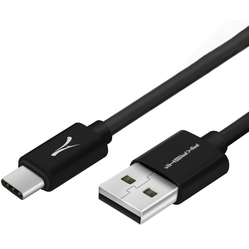 CONNECTIQUE DATA AKASHI USB NOIR 2M 3A 20W USB-C ALTCABLUSBTCLG