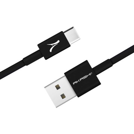CONNECTIQUE DATA AKASHI USB NOIR 2M 3A 20W USB-C ALTCABLUSBTCLG