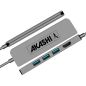 CONNECTIQUE DATA AKASHI Adaptusb Type C Usbusbchdm ALTHUB 4 IN 1 TC
