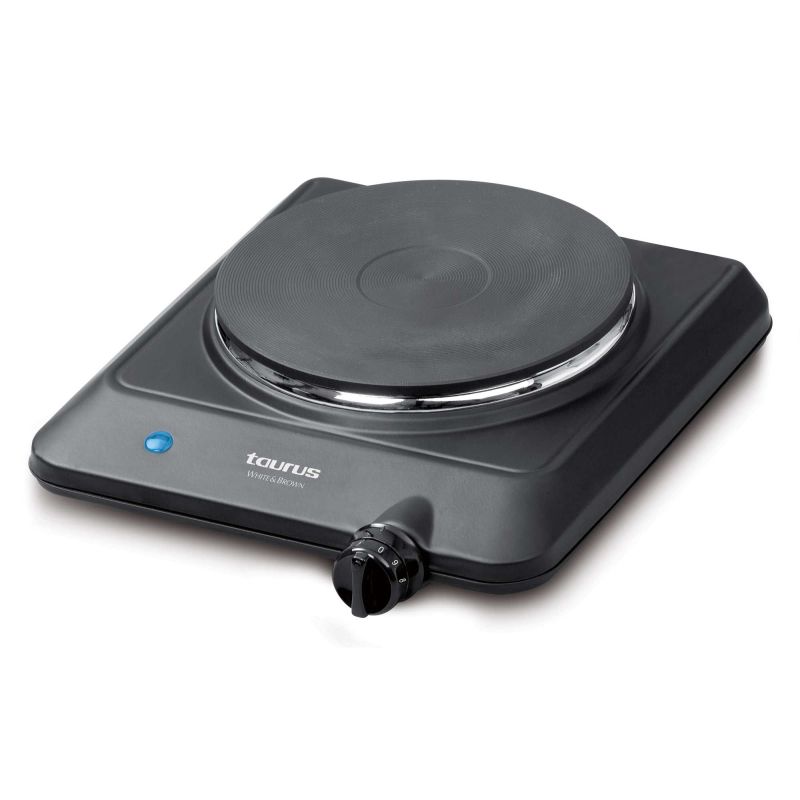 RECHAUD TAURUS 1elec 18cm 1500w 9pos Inox Noi VOLCANOUNO