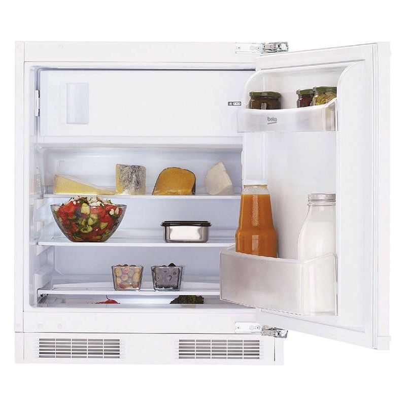 REFRIGERATEUR INTEGRE 1 PORTE BEKO MENAGER 107l 92+15 Ttop H81,5 4* 37db BU1154HCN
