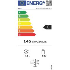 REFRIGERATEUR INTEGRE 1 PORTE BEKO MENAGER 107l 92+15 Ttop H81,5 4* 37db BU1154HCN
