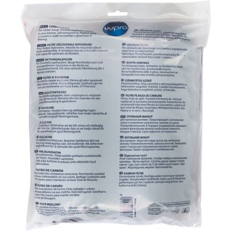 ACC CONSOMMABLES HOTTE WPRO Filtre Anti Odeurs Charbon 47x UCF 017