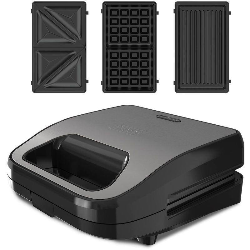 GAUFRIER ET CROQUE MONSIEUR BLACK ET DECKER Croque Mrgaufregrill 750w 22 BXSA754E