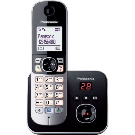 TELEPHONE SANS FIL (TSFISFIL) PANASONIC BRUN Dect 120mem Ml Ecr Large Rep30 KXTG 6821 FRB