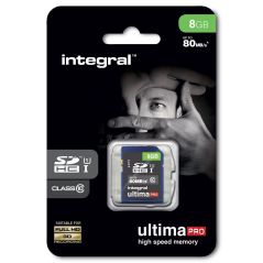CARTE SECURE DIGITAL INTEGRAL SDHC Ultima Pro 80MBs 8GB SDHC 8 GO CL 10/80