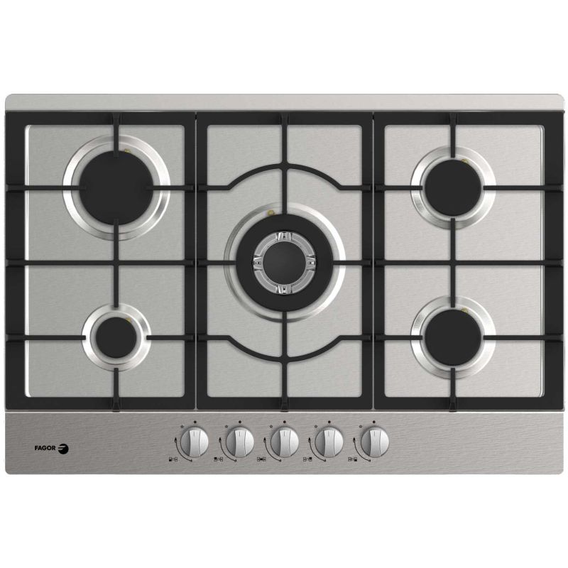 TABLE GAZ FAGOR GEM 5gaz 75cm All1main Fonte Inox FAG6650X