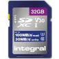CARTE SECURE DIGITAL INTEGRAL SDHC 32GB CL10 V30 30MB INSDH32G-100V30 CARTE SECURE DIGITAL INTEGRAL SDHC 32GB CL10 V30 30MB INSDH32G-100V30