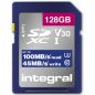 CARTE SECURE DIGITAL INTEGRAL SDXC 128GB CL10 V30 45MB INSDX128G-100V30 CARTE SECURE DIGITAL INTEGRAL SDXC 128GB CL10 V30 45MB INSDX128G-100V30