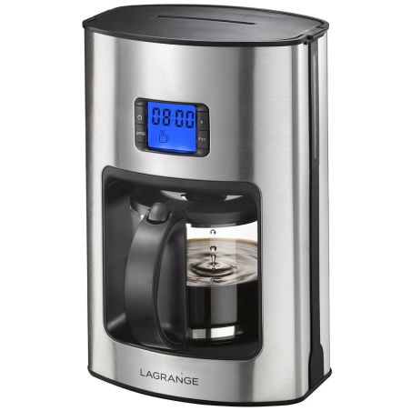 CAFETIERE FILTRE LAGRANGE Naos 12t 1000w Progr Inox 529001