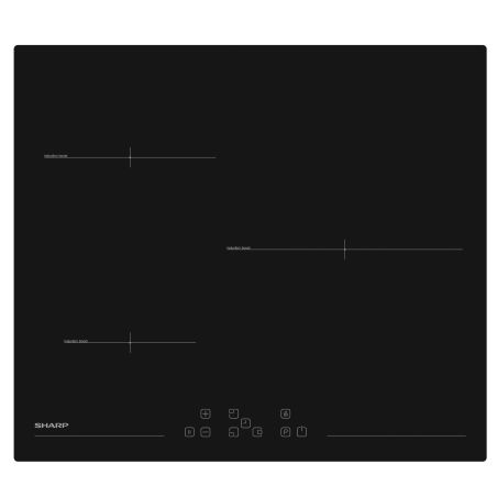 TABLE A INDUCTION SHARP 3ind 60cm 7 2kw Stopgo Cdes F KH6I31NT0I
