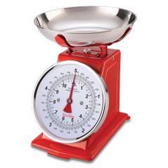BALANCE DE CUISINE TERRAILLON 5kg 20gr Meca Retro Rouge TRAD500DUALROUGE